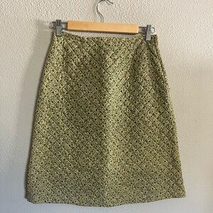 Rare Vintage Homemade Quilted Butter Yellow Skirt Size XS